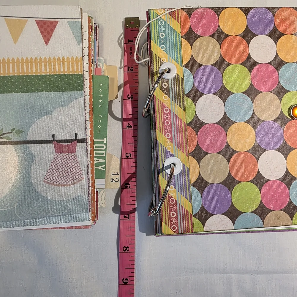 Handmade Colorful Scrapbook Art Junk Journals Set Of 4 Trendy Vintage Look NEW